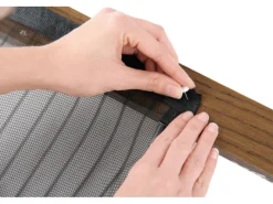 Easymaxx Tür-Moskitonetz Magic Klick Schwarz 90 cm x 210 cm