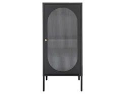 Vitrinen^ebuy24 Adelaide Vitrinenschrank 1 Glastür Schwarz