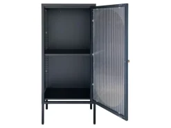 Vitrinen^ebuy24 Adelaide Vitrinenschrank 1 Glastür Schwarz