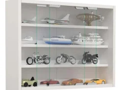 Vitrinen^ebuy24 AgisaM Glasvitrinen Wandhängend 2 Schiebetüren Weiß