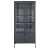 Vitrinen^ebuy24 Brisbane Vitrinenschrank 4 Türen Schwarz
