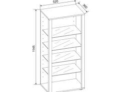 Vitrinen^ebuy24 Glasol3 Vitrinenschrank Weiß