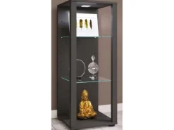 ebuy24 GlasolM Vitrinenschrank 3 Ablagen Anthrazit