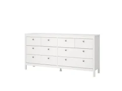 ebuy24 Madrid Kommode 8 Schubladen Weiß
