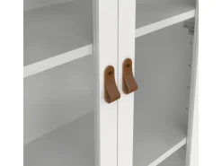 Vitrinen^ebuy24 Madrid Vitrinenschrank 2 Glastüren 3 Schubladen Weiß