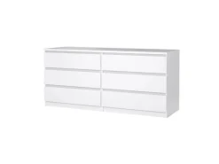 ebuy24 Naia Kommode 6 Schubladen Weiß Hochglanz
