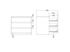 ebuy24 Naia Kommode 3 Schubladen Weiß