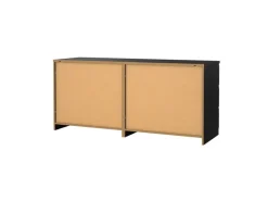 Bettwäsche^ebuy24 Naia Kommode 6 Schubladen Schwarze Struktur