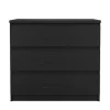 ebuy24 Naia Kommode 3 Schubladen Schwarze Struktur