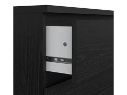 ebuy24 Naia Kommode 3 Schubladen Schwarze Struktur