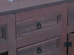 ebuy24 New Mexico Sideboard mit 7 Schubladen und 3 Türen Kolonial Gebeitzt Wachs