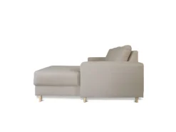 ebuy24 Nordic Sofa mit Chaiselong Rechts Gewendet Hell Beige