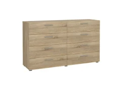 Bettwäsche^ebuy24 Pepe Kommode 8 Schubladen Eichenstruktur-Dekor