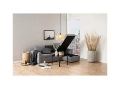 Aufbewahrung^ebuy24 Sander Schlafsofa mit Ottomane Aufbewahrung und Auszug Hellgrau