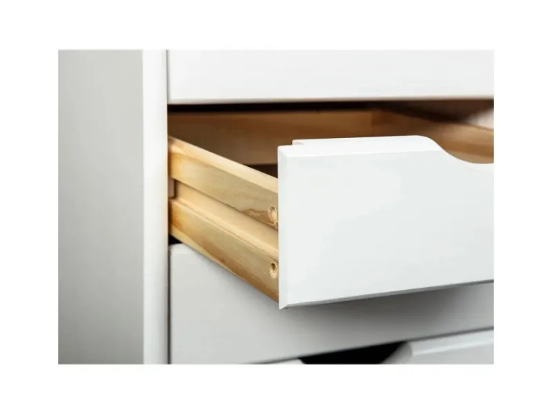 ebuy24 Simra Kommode Rollcontainer 6 Schubladen Weiss