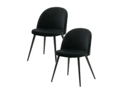 ebuy24 Skagen Esszimmerstuhl Velour Schwarz