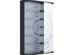 ebuy24 TilanoL Vitrinenschrank CD DVD 6 Ablagen 2 Türen Anthrazit