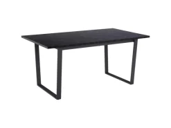 Tische^ebuy24 Tilst Essgruppe Tisch Schwarz Marmor Print mit 4 Stühlen Velour Schwarz