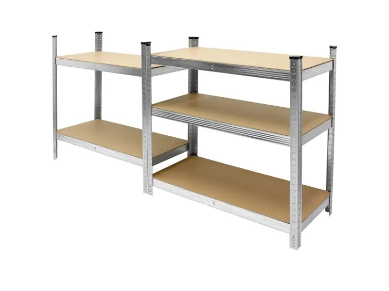 ECD Germany 2Er Set Werkstattregal 200x100x50 cm Metall Verzinkt bis 750 kg