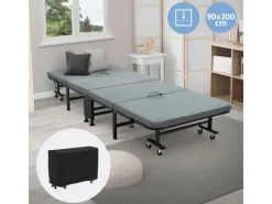 ECD Germany Betten^Gästebett 90x200 cm Klappbares Einzelbett mit Matratze