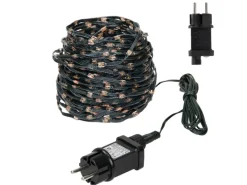 ECD Germany LED Micro Cluster Lichterkette 24m 800 LEDs Extra Warmweiß IP44