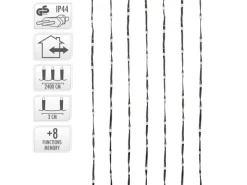 ECD Germany LED Micro Cluster Lichterkette 24m 800 LEDs Extra Warmweiß IP44