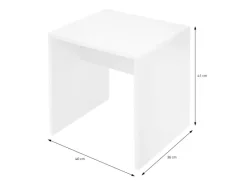 ECD Germany Schminktisch Set mit Hocker Spiegel LED-Beleuchtung 108x40x140 cm