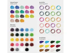 ECD Germany Bastelzubehör^140tlg XXL Malset mit Staffelei Künstler Acryl Zeichenset Buntstifte