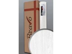 EDEM 83005BR60 Struktur-Tapete überstreichbar Holzoptik Weiß 106 m2 4 Rollen, 1 Karton mit 4 Rollen 106 m2 Weiß