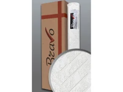 EDEM 83102BR70 Struktur-Tapete überstreichbar Steinoptik Weiß 106 m2 4 Rollen, 1 Karton mit 4 Rollen 106 m2 Weiß