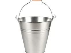 Malerbedarf^Eimer mit Henkel und Holzgriff 3,2 l Zink Standard