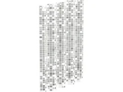 Eisl Textil Duschvorhang mit Motiv Mosaik Grau 180 cm x 200 cm Waschbar