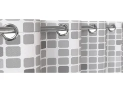 Eisl Textil Duschvorhang mit Motiv Mosaik Grau 180 cm x 200 cm Waschbar