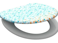 Eisl WC-Sitz Duroplast Mosaik Blau-Orange mit doppelter Absenkautomatik