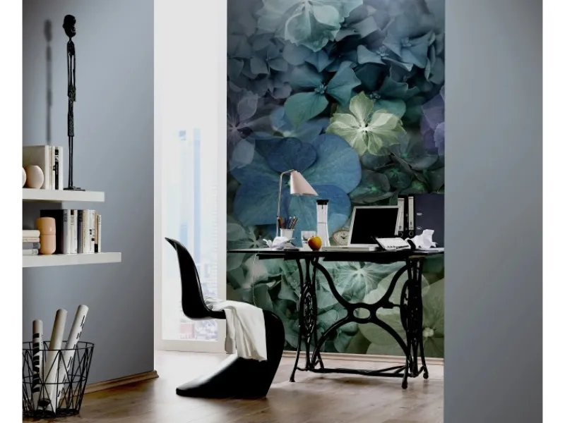 ELLE Decoration by Crown Fototapeten^Erismann Fototapete Hydrangea 150 cm x 280 cm Blau