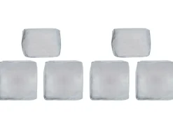 Kissenbezüge^Ersatz-Kissenbezüge für Olea Balkonmöbelset Grau 6-teilig