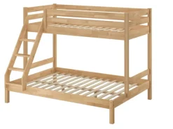 Erst-Holz Etagenbett Holzbett 3er-Bett Buche Massiv 90 + 140 x 200 cm Modell 14 ohne Zubehör