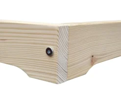 Erst-Holz Betten^Extra Flaches Einzelbett Futon Unbehandeltes Holz Loft 90 x 200 cm Fichte Rollrost inkl.