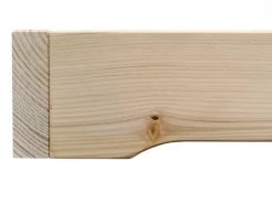 Erst-Holz Betten^Extra Flaches Einzelbett Futon Unbehandeltes Holz Loft 90 x 200 cm Fichte Rollrost inkl.