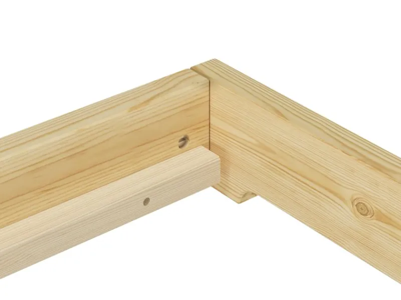 Erst-Holz Betten^Futonbett Massivholz Extra Niedrig Kiefer Massivholz 140 x 200 Modell 47 ohne Zubehör