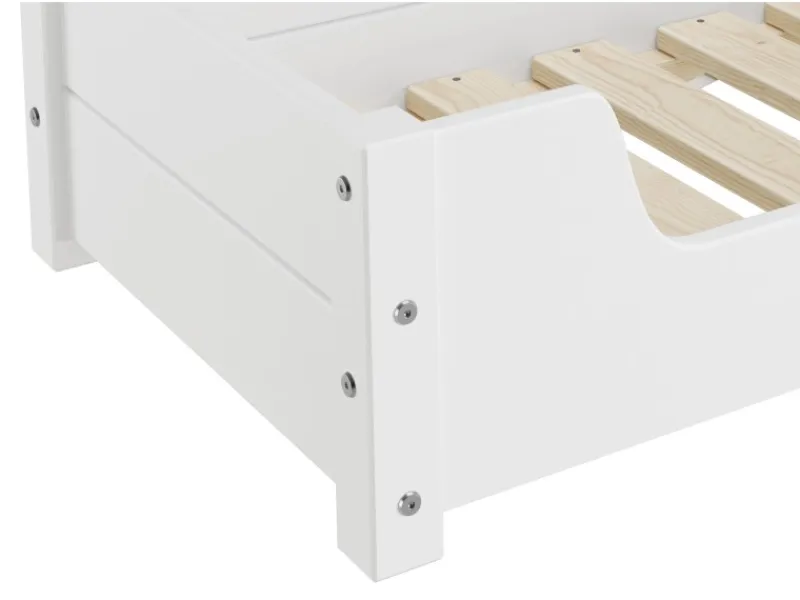 Erst-Holz Hundesofa XXL für Dogge Bernhardiner Tierbett 120 x 70 cm Kiefer Weiß Rollrost inkl.