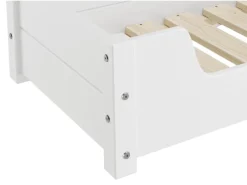 Erst-Holz Hundebedarf^Hundesofa XXL für Dogge Bernhardiner Tierbett 120 x 70 cm Kiefer Weiß Rollrost und Matratze inkl.