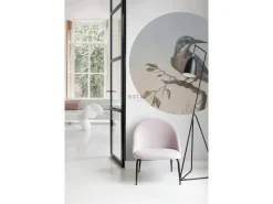 ESTAhome Wandtattoos^Selbstklebende Runde Tapete Eisvogel Auf Zweig Abendrot Ø 140 cm 159017