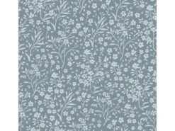 ESTAhome Tapete Blumen Graublau 50 x 900 cm 139885