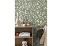 ESTAhome Tapete Blumen Grün 50 x 900 cm