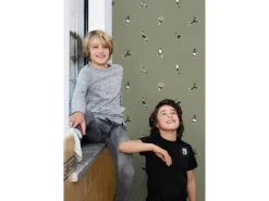 ESTAhome Tapete Fußballspieler Oliv 50 x 900 cm