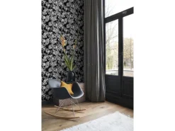 ESTAhome Tapetenmuster^Tapete Funky Blumen Und Paisleys Schwarz Und Weiß 53 Cm X 1005 Cm 136844