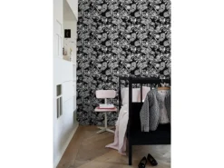 ESTAhome Tapetenmuster^Tapete Funky Blumen Und Paisleys Schwarz Und Weiß 53 Cm X 1005 Cm 136844
