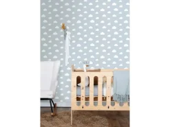 ESTAhome Dekorative Tapeten^Tapete Kleine Wolken 7386 Himmelblau 0.53 x 10.05 m