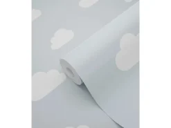 ESTAhome Dekorative Tapeten^Tapete Kleine Wolken 7386 Himmelblau 0.53 x 10.05 m